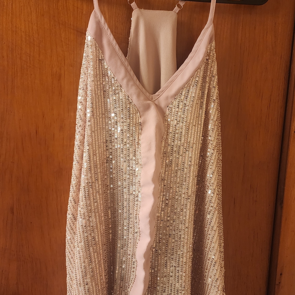 Sparkling Sequin Halter Dress